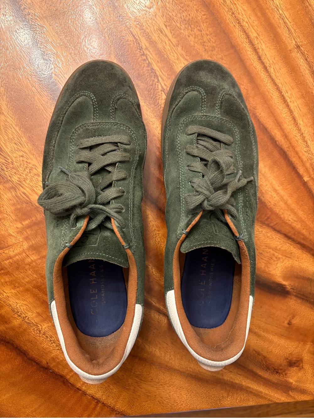 Cole Haan Pro Turf Green Suede Sneakers